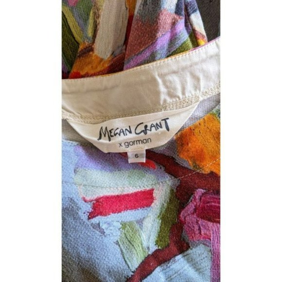 Gorman X Megan Grant Pick Up Sticks Jersey Dress Size 6 Suit 6-10 - Picture 9 of 9